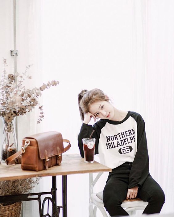 黑白穿搭　夏天